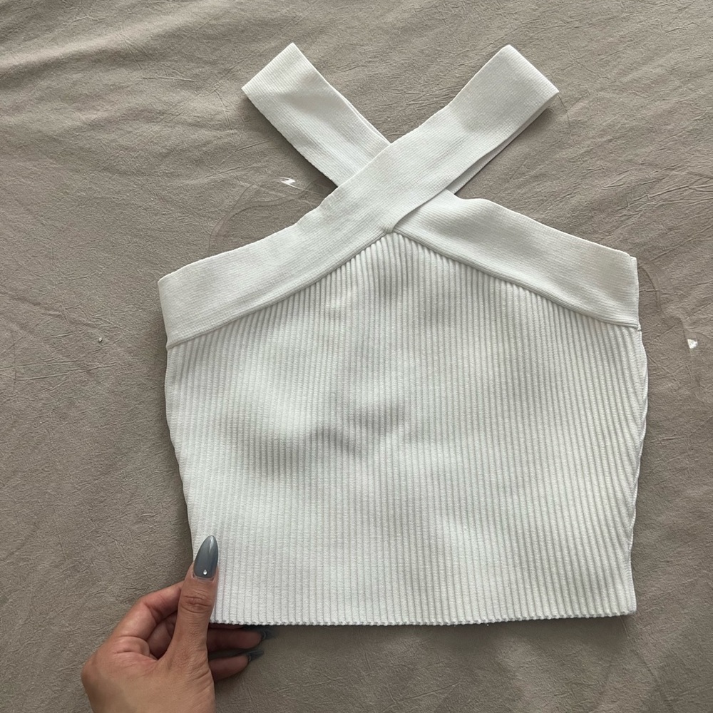 Glassons Criss cross crop tank top